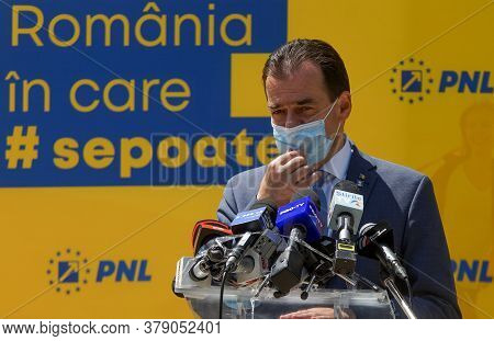 Bucharest, Romania - August 02, 2020: Ludovic Orban Makes Press Statements At The National Political