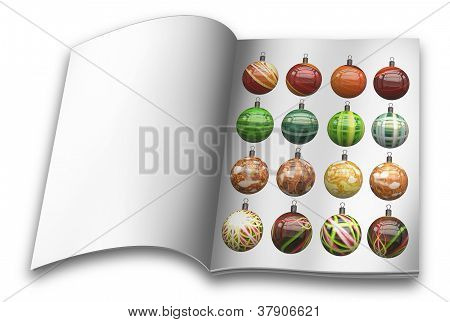 Boules de Noël isolé livres d'images