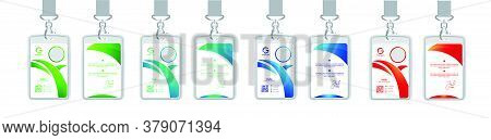 Abstract Professional Id Card Design Templates Vector