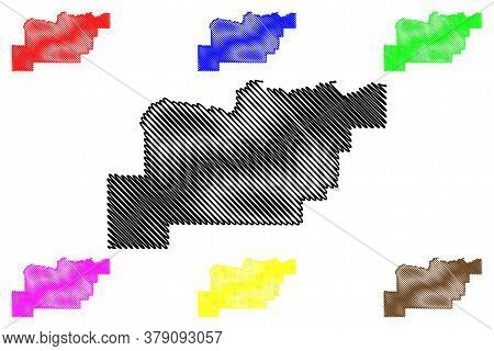 Clark County, Idaho (u.s. County, United States Of America, Usa, U.s., Us) Map Vector Illustration, 
