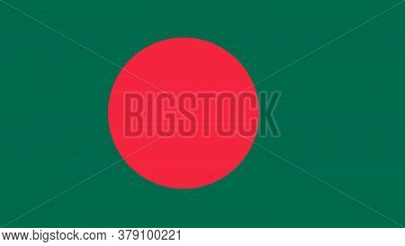 National Flag Of The Bangladesh. The Main Symbol Of An Independent Country. An Attribute Of The Larg