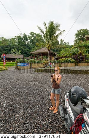 Jatiluwih, Bali Indonesia - April 22, 2013: View Of Tourist Visiting Jatiluwih Mountain Region Of Ba