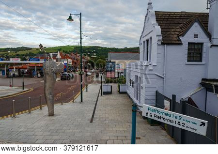 Prestatyn, Uk: Jun 6, 2020: A Scene Showing The View Which Greets Passengers From The Pedestrian Bri