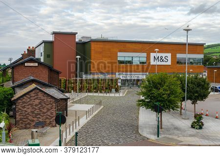 Prestatyn, Uk: Jun 6, 2020: A Scene Showing The View Which Greets Passengers From The Pedestrian Bri