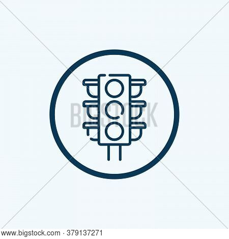 Traffic Lights Icon Isolated On White Background From Navigation And Maps Collection. Traffic Lights