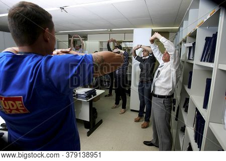 Salvador, Bahia / Brazil - December 17, 2014: Employees Of The Regional Labor Court In The City Of S