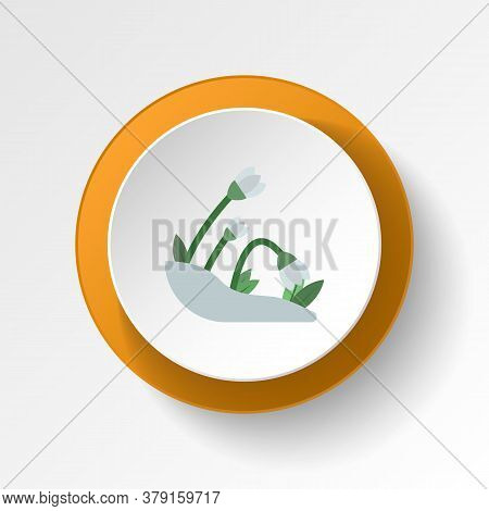 Snowdrop Color Icon. Elements Of Winter Wonderland Multi Colored Icons. Premium Quality Graphic Desi