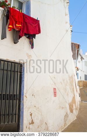 Chelva, Spain - June 29, 2020: View From The Empty Streets Of The Village In Summer After Covid-19 L