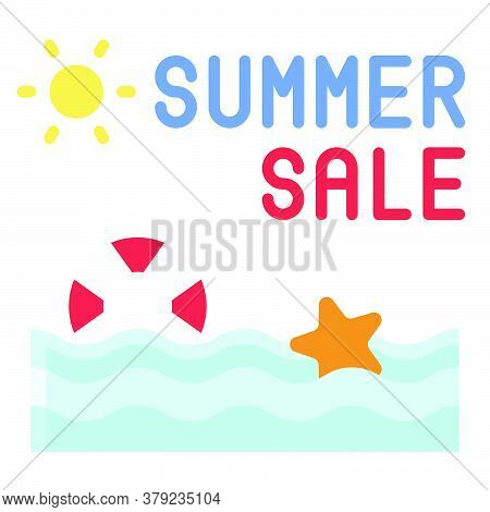Summer Elements Icon, Summer Sale Related Vector Illustration