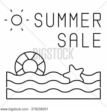 Summer Elements Icon, Summer Sale Related Vector Illustration