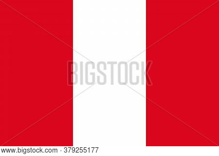 National Flag Of The Peru. The Main Symbol Of An Independent Country. An Attribute Of The Large Size