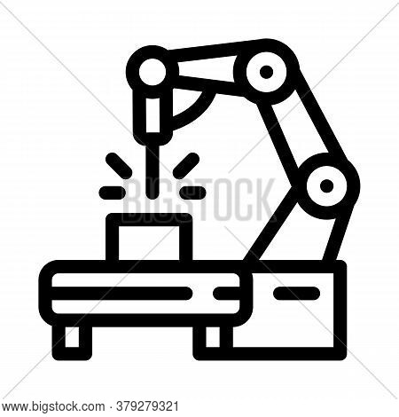 Manufacturing Engineering Machine Icon Vector. Manufacturing Engineering Machine Sign. Isolated Cont
