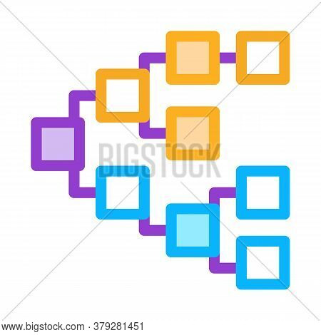 Front End Hierarchy Icon Vector. Front End Hierarchy Sign. Color Symbol Illustration