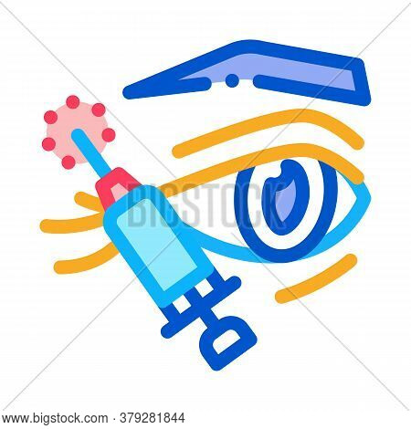 Eyelid Surgery Local Anesthesia Icon Vector. Eyelid Surgery Local Anesthesia Sign. Color Symbol Illu