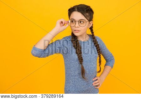 smart school girl eyeglasses
