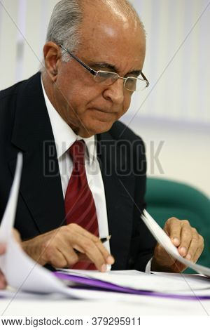 Salvador, Bahia / Brazil - August 6, 2014: Paulo Solto, Former Governor Of Bahia Is Seen During An E
