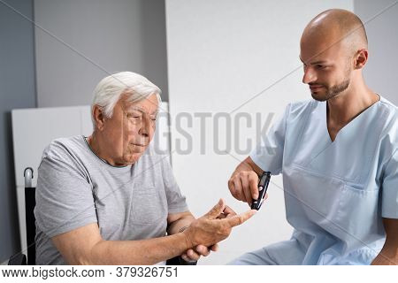 Blood Sugar Diabetes Healthcare Check For Old Man