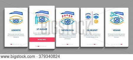 Eyelid Surgery Healthy Onboarding Mobile App Page Screen Vector. Eyelid Surgery Blepharoplasty Cosme