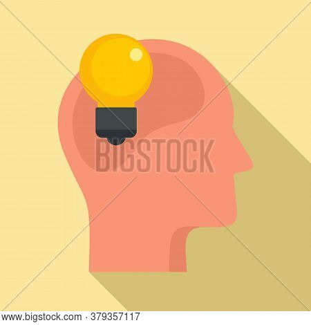 Bulb Idea Neuromarketing Icon. Flat Illustration Of Bulb Idea Neuromarketing Vector Icon For Web Des