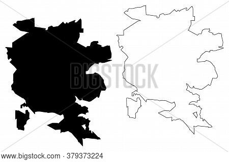 Londrina City (federative Republic Of Brazil, Parana State) Map Vector Illustration, Scribble Sketch