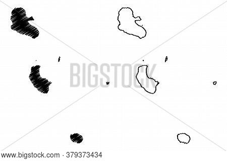 Tafea Province (republic Of Vanuatu, Archipelago) Map Vector Illustration, Scribble Sketch Tanna, An