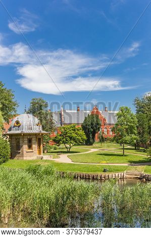 Park And Pond In Front Of The Art Museum In Ribe, Denmark