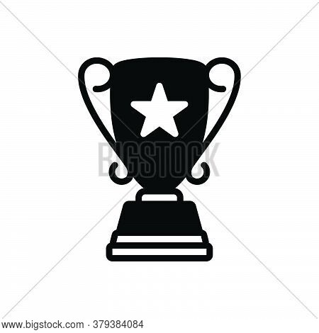 Black Solid Icon For Top-award Top Award Accolade Trophy Achievement Accomplishment Triumph Victory 