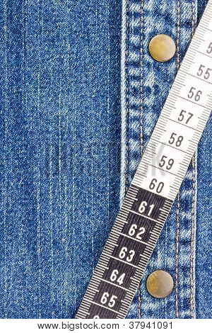 Fita métrica em Denim