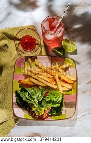 Avocado Chicken Burger Wrap