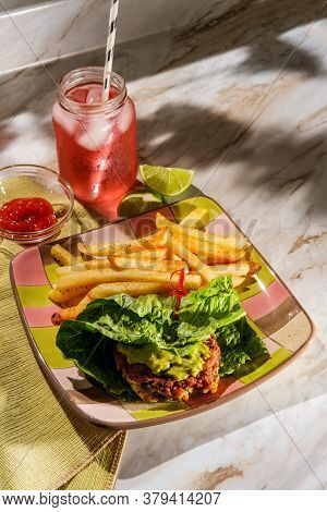 Avocado Chicken Burger Wrap