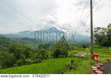 Jatiluwih, Bali Indonesia - April 22, 2013: View Of Jatiluwih Mountain Region Of Bali Island. The Pl