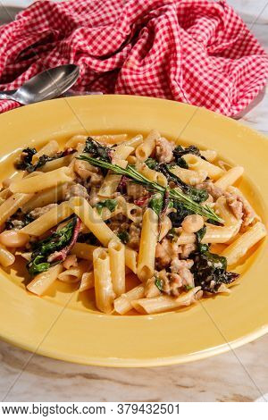 Italian Penne Sausage Alfredo