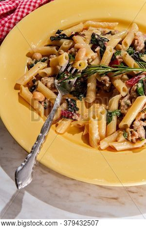 Italian Penne Sausage Alfredo