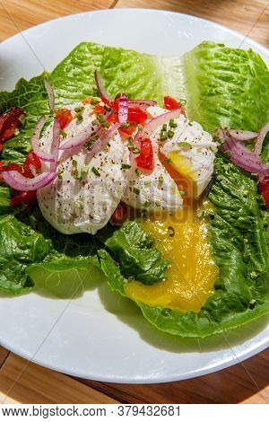 Poached Eggs Runny Yolk