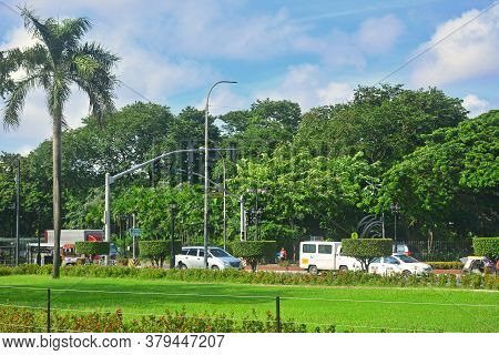 Manila, Ph - Sept 8 - Roxas Boulevard Road On September 8, 2018 In Manila, Philippines.