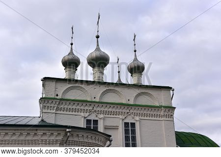 Russia, Tsivilsk 21,10,2017 Belfry With The Church Of John The Merciful In Tsivilsk, Chuvash Republi
