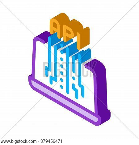 Front End Api Icon Vector. Isometric Front End Api Sign. Color Isolated Symbol Illustration