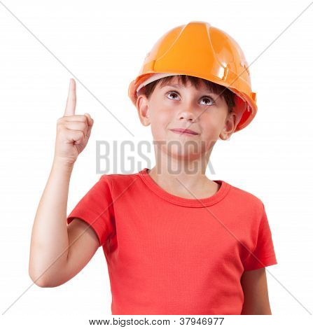 Ragazza In costruzione casco