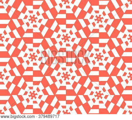 Abstract Geometric Seamless Pattern With Striped Triangles.
Geo Tile Background With Different Shape
