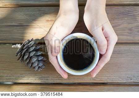 Healthy And Tasty Hot Coffie On Table