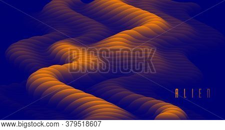 Dimensional Gradient Shape Element For Design, Abstract Colorful Fluid Vector Background, Flowing 3d