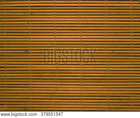 Sushi Mat As Background, Texture. Brown Sushi Mat