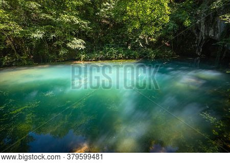 Krupajsko Vrelo (the Krupaj Springs) In Serbia, Beautiful Water Spring With Waterfals And Caves. Hea