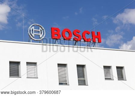Frechen, Germany - September 2, 2018: Bosch Logo On A Building. Bosch Is A German Multinational Engi