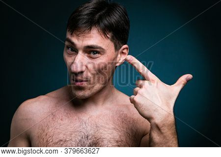 Gay Man Athlete Smiling And Show His Hand