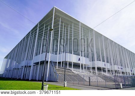 Bordeaux , Aquitaine / France - 10 25 2019 : Matmut Atlantique Stadium In Bordeaux Facade French Soc