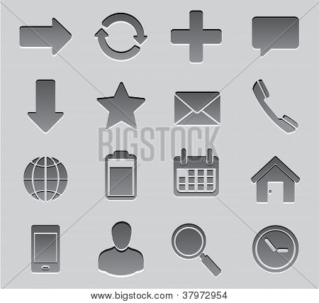 Set Icon toolbar vector
