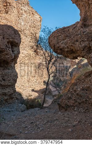Entrance To The Sesriem Canyon In The Tsauchab River