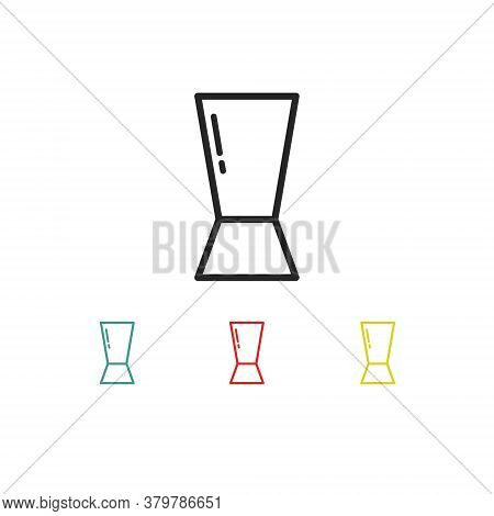 Bar Jigger Line Icon, Vector Color Illustration