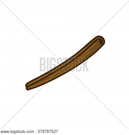Cinnamon Stick Doodle Icon, Vector Color Illustration